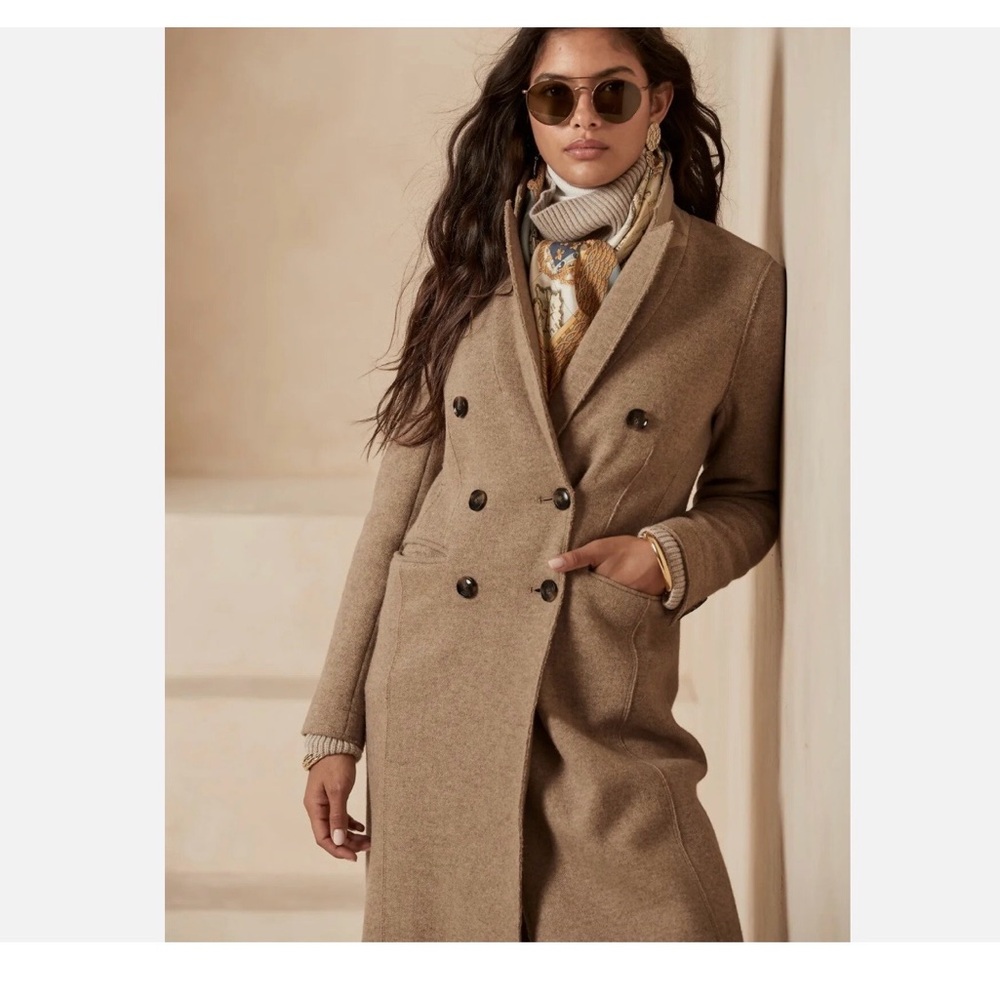 Banana Republic Unlined Italian Melton Coat, Size SP